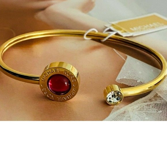 Michael Kors Red & Gold Logo Bracelet - Picture 4 of 5